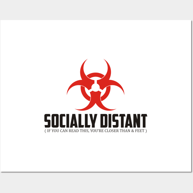 Socially Distant Tshirt Wall Art by Red Line